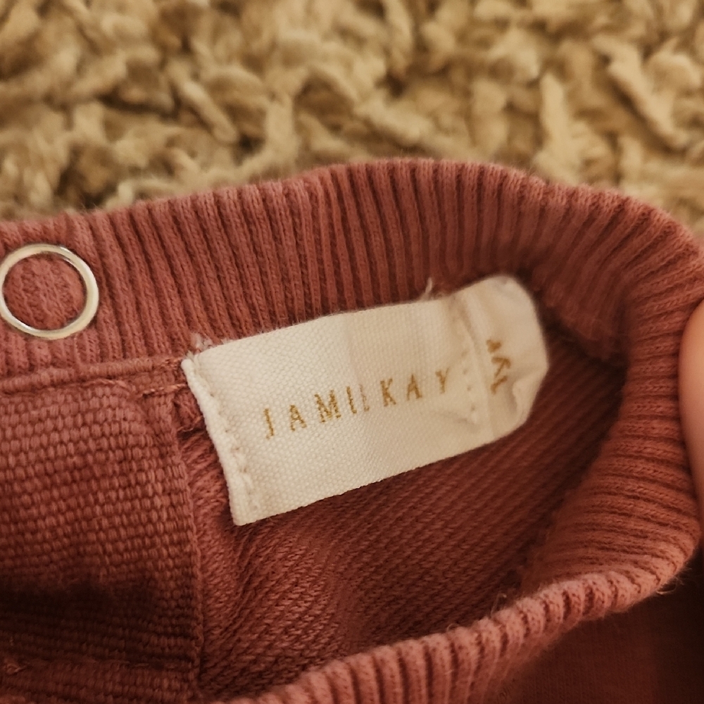 Pink Ruffled Baby Sweatsuit Set - Picture 2 of 5